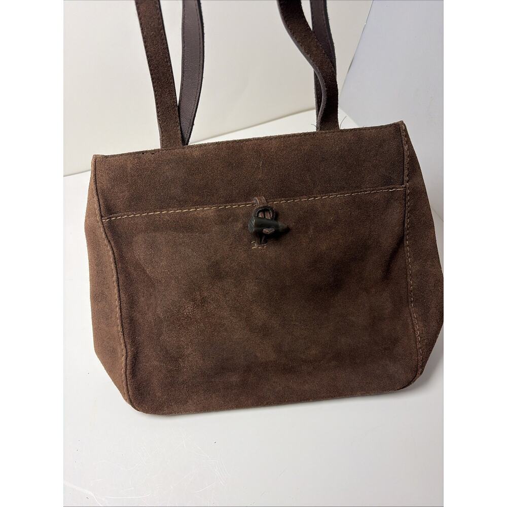 Ralph Lauren dark brown suede tote bag EUC - Picture 6 of 13